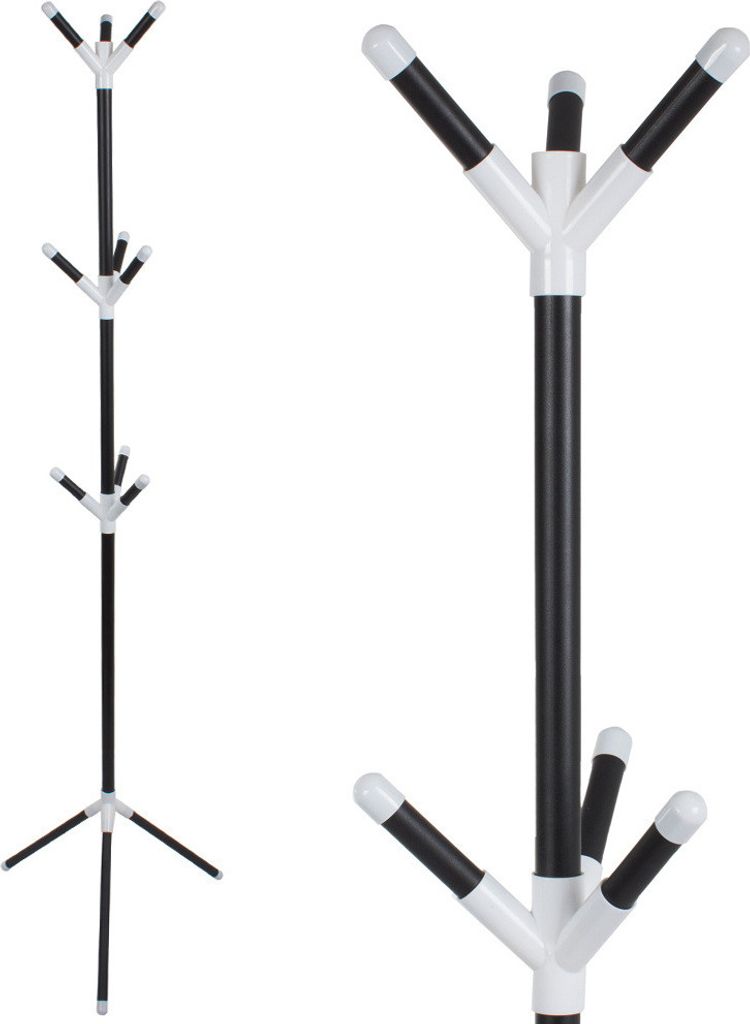 Garderobenständer Kleiderständer Metall 176cm 9 Haken Garderobe Verk9