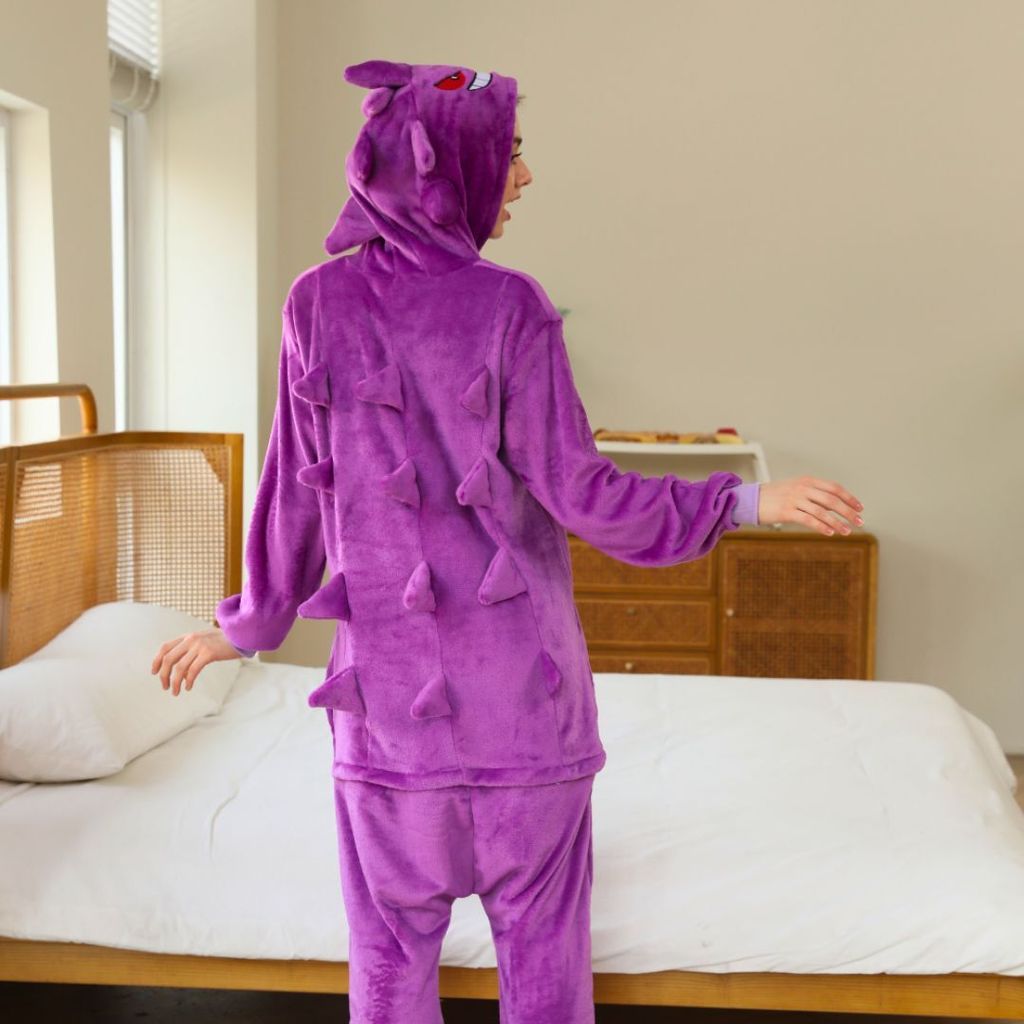 Pigiama Onesie Kigurumi Costume per Adulti Viola Pokemon