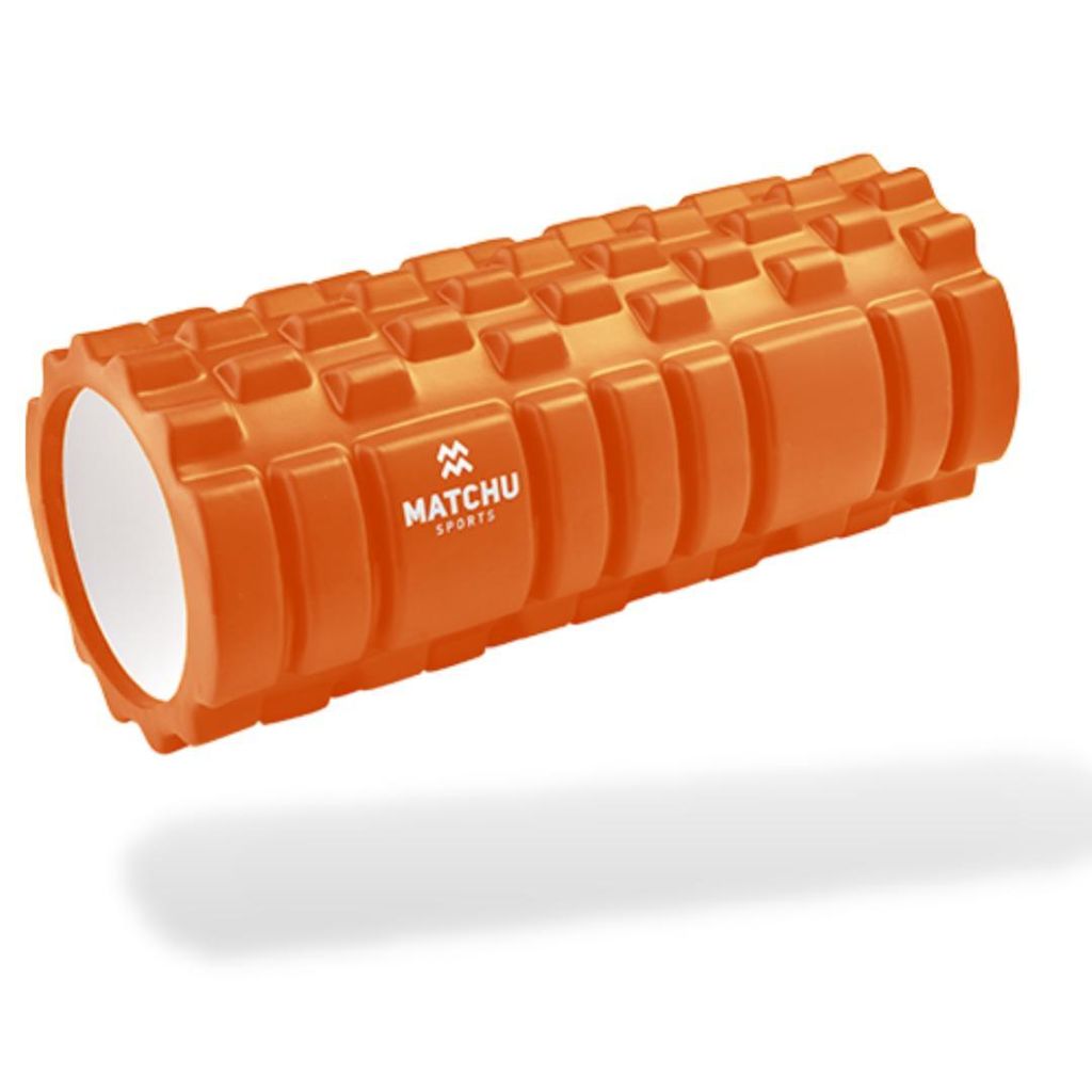 Matchu Sports Faszienrolle 33x14 cm Orange - Massagerolle - 3 in 1 Foam Roller - Schaumstoffrolle - Fitnessrolle - Yoga, Pilates, Workout Roller