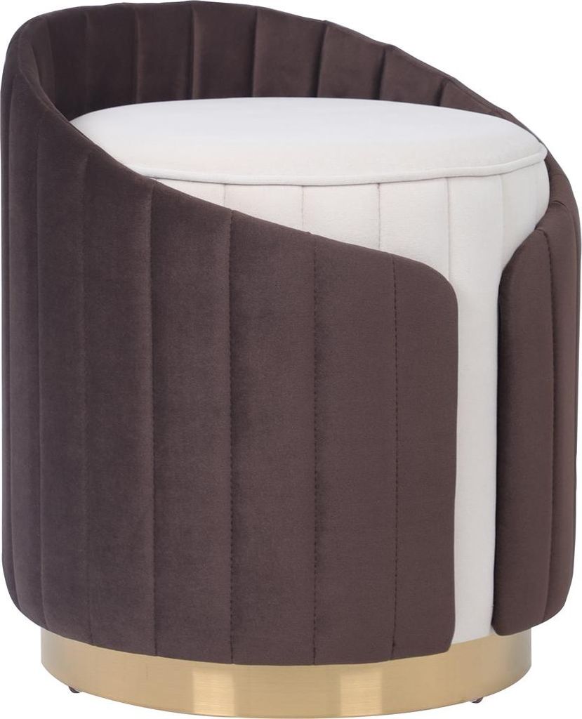 Hocker Corvin 100 Elfenbein / Braun