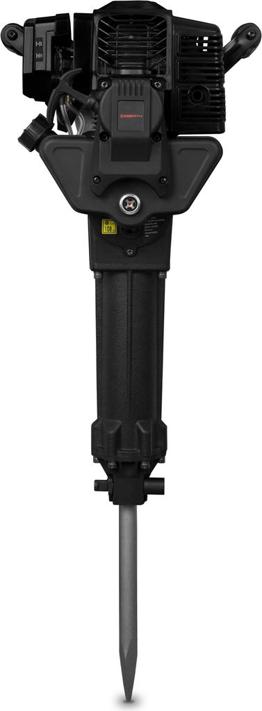 EBERTH Abbruchhammer Benzin, mit 2,5PS, 2-Takt Motor, 52ccm, 700-1500 Schläge/Min, 20-55 Joule, SDS HEX Sechskantaufnahme, Stemmhammer Meißelhammer