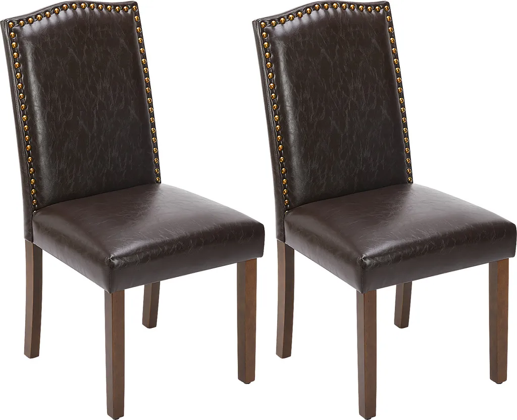 Chaise de salle à manger marron Sweiko idéale pour petits espaces et bois