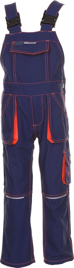 Planam kinderoveral, marineblauw/oranje, maat 170/176, Productafbeelding 