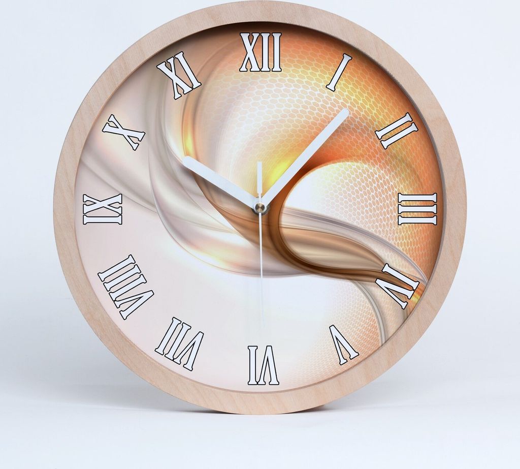 Holzuhr 20fi cm wanduhr - weiße Spitzen - abstrakter Hintergrund