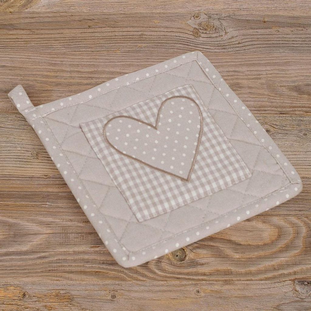 Portapentole country house premium a pois con cuore a Immagine del prodotto 