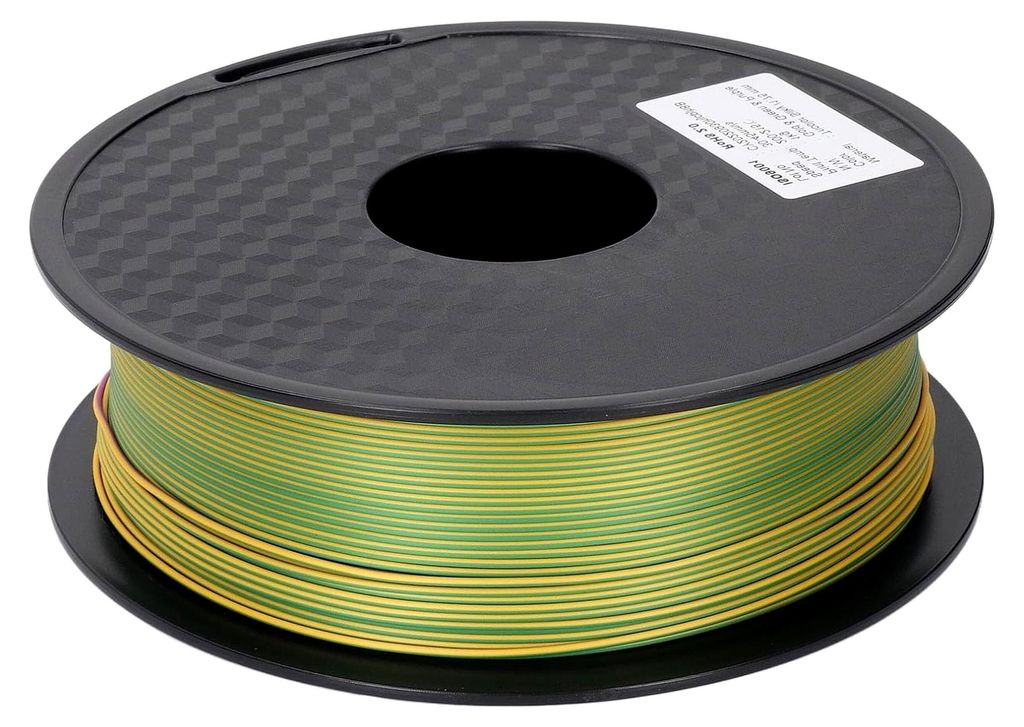 PLA-Filament in 3 Farben: Gold, Grün und Lila, umweltfreundliches 1,75-mm-Seiden-3D-Druckerfilament für Heim- und Hobby-3D-Drucker