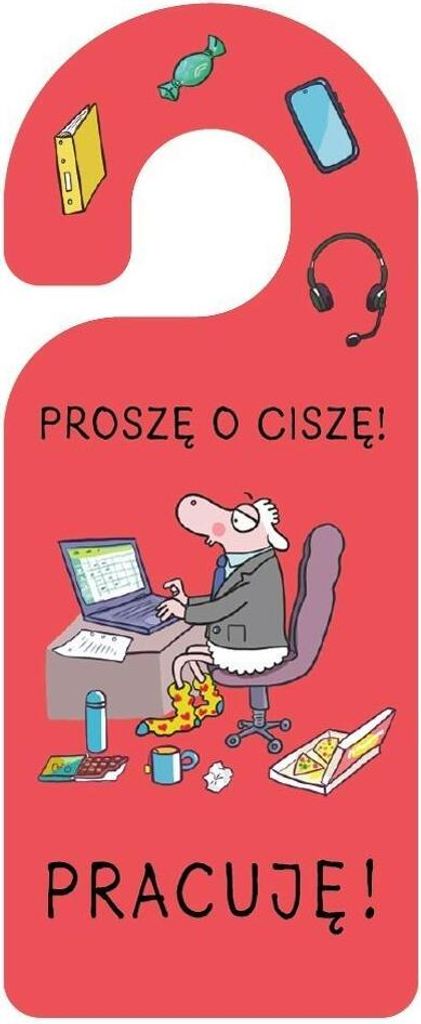 Zawieszka na klamkę Praca Kartonowa