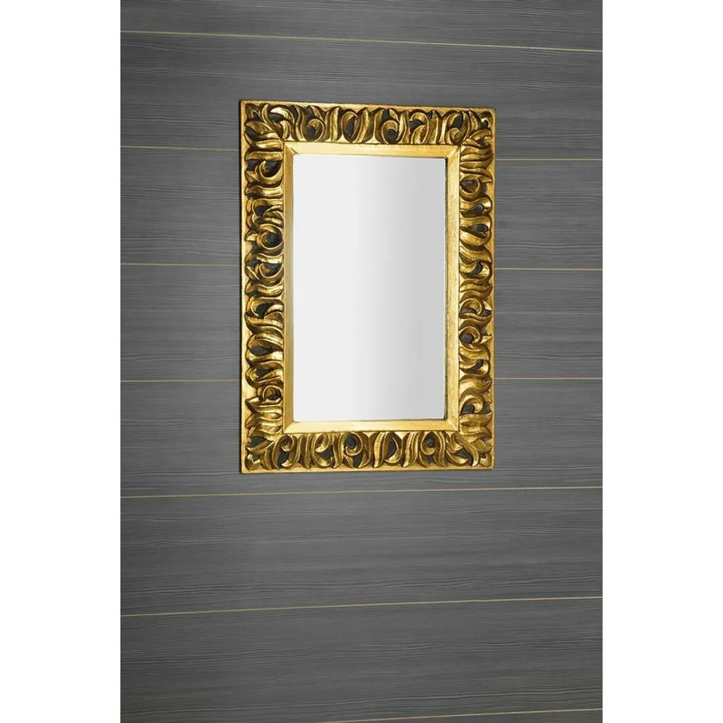 Miroir Cadre Doré 70x100 cm Sapho - Miroir IN448 pour Salle de Bain Chic