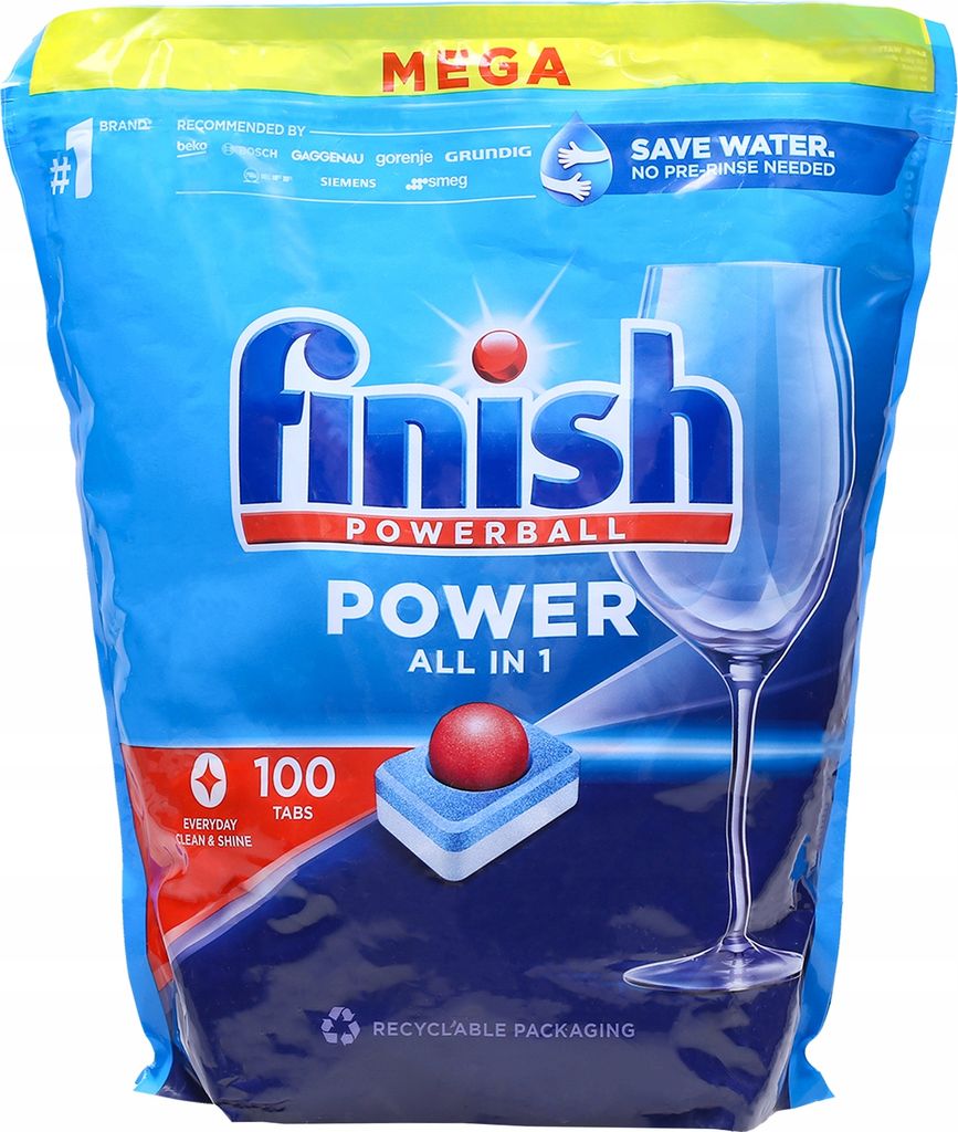 Finish Power All In 1 Tablety do myčky nádobí 100 ks | Obrázek produktu 