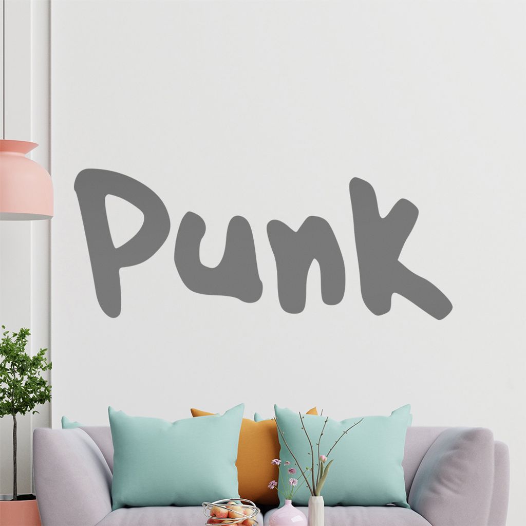 KIWISTAR Punk Font - Punker Kultur Nieten Aufnäher Buttons Wandtattoo in 6 Größen - Wandaufkleber Wall Sticker - Dekoration, Küche, Wohnzimmer,...