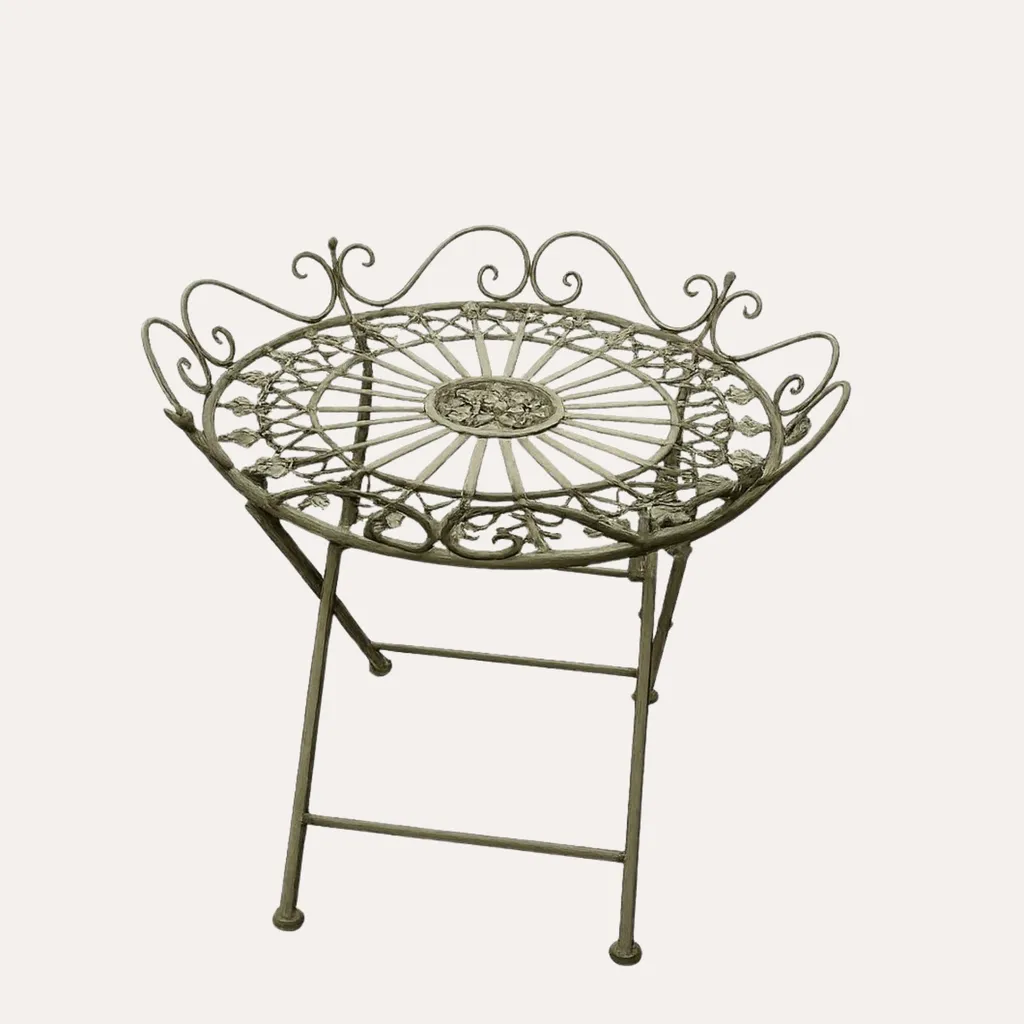 Table basse de salon verte 60 cm - Idéale pour petits espaces et balcons