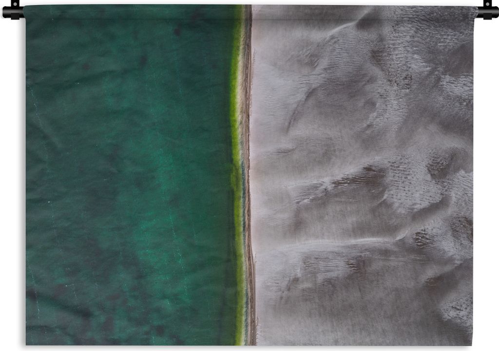 MuchoWow Wandteppich Wandbehang Sand und Wasser in Australien aus der Vogelperspektive 150x112.50 cm Tapisserie Dekoration Wandtuch - Wanddecke -...