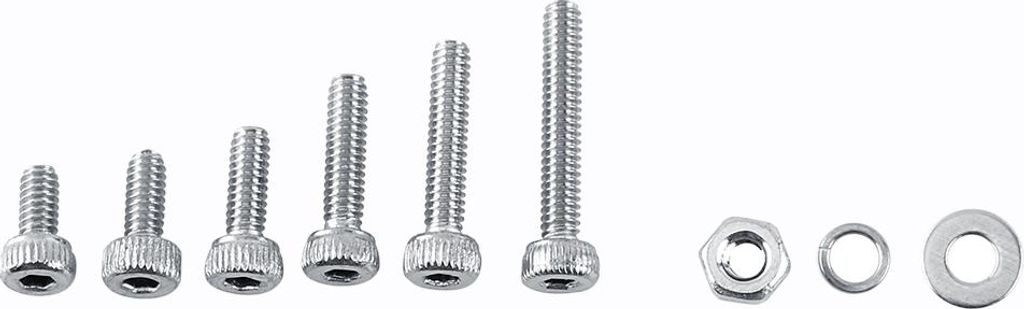 M2 304 Edelstahl Sechskantschrauben mit Sechskantmuttern Unterlegscheiben Sortiment Befestigungselemente (Cap Kopf)