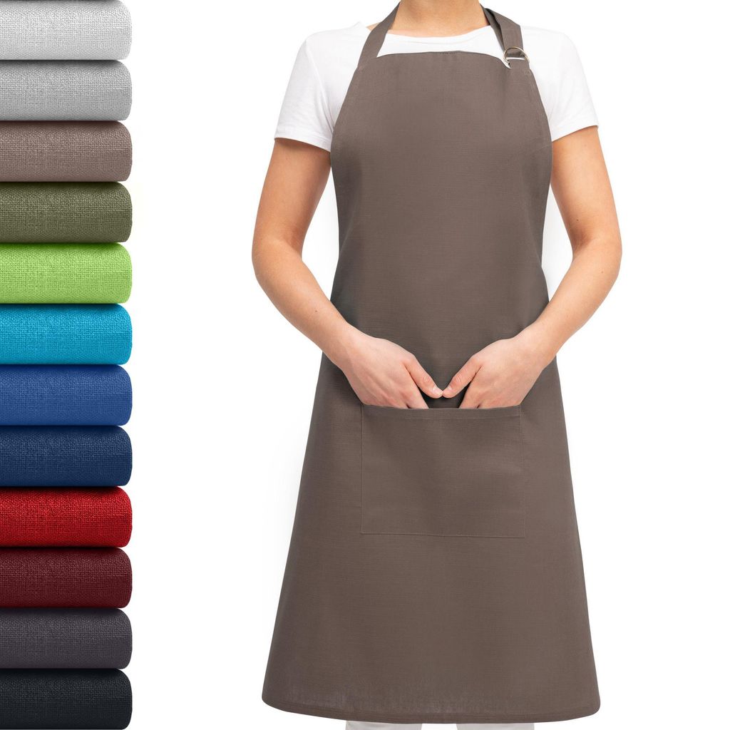 EllaTex Schürze Kochschürze Latzschürze 100% Baumwolle Produktbild 