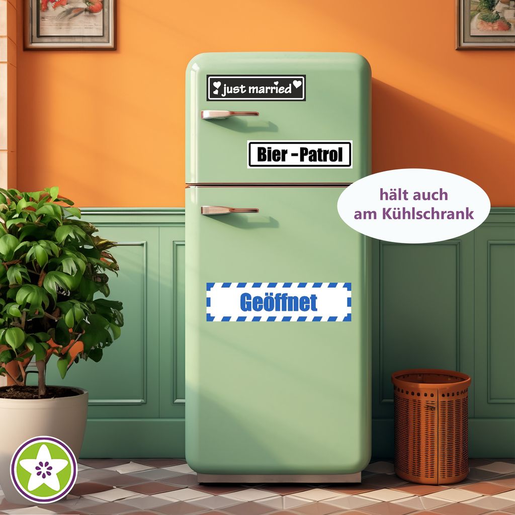 Kiwistar Security Magnetschild Schild magnetisch - 20cm Neongrün - Magnetfolie für Auto PKW Kfz