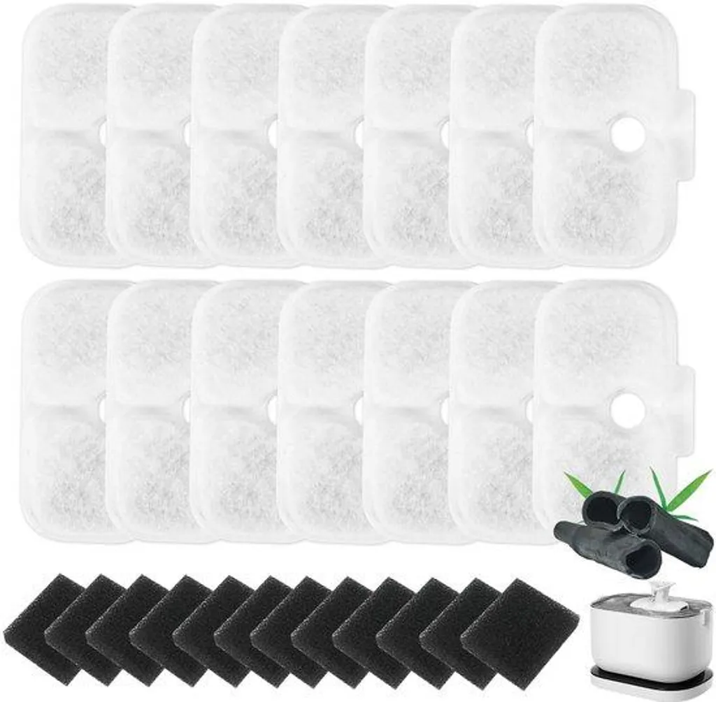 Filtre fontaine pour chat : lot économique de 16 recharges universelles