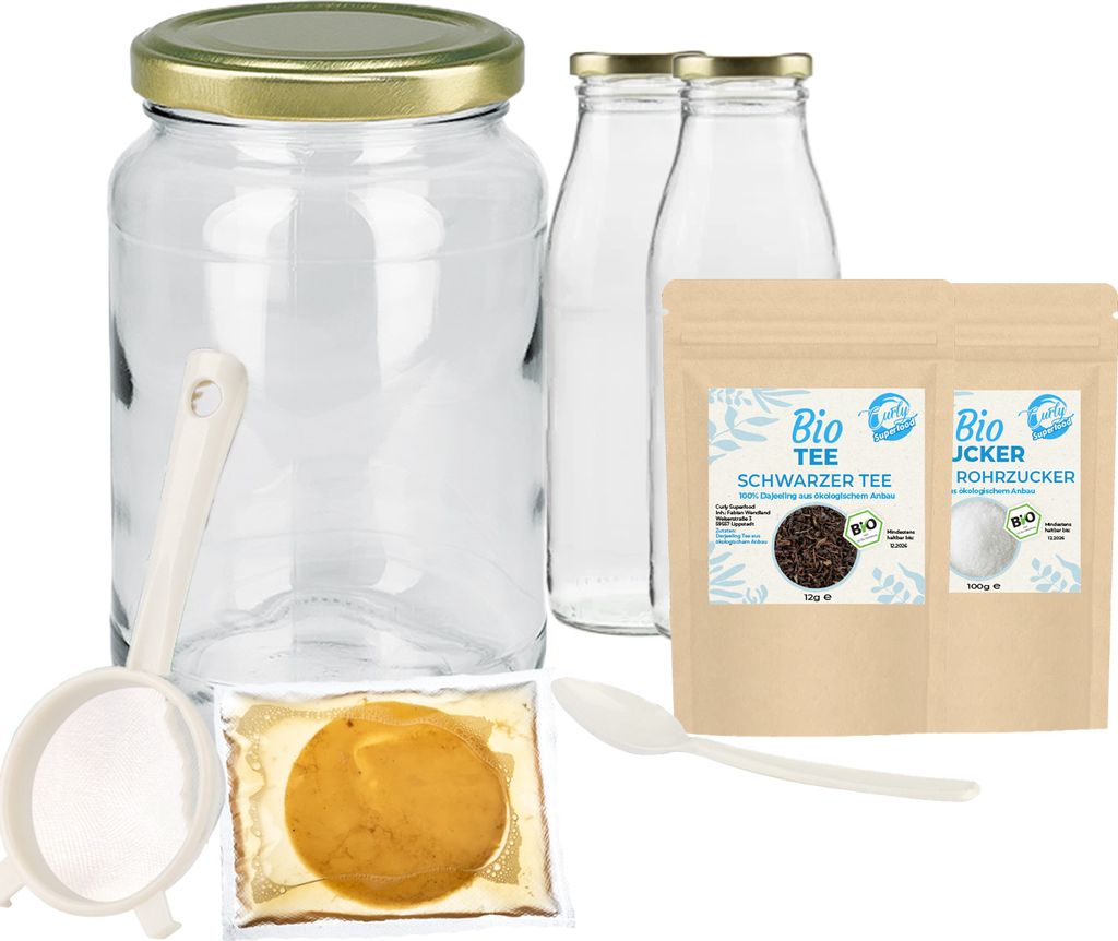 Kombucha Starter Set |  | für 1,5 Liter Kombucha Getränk Produktbild 