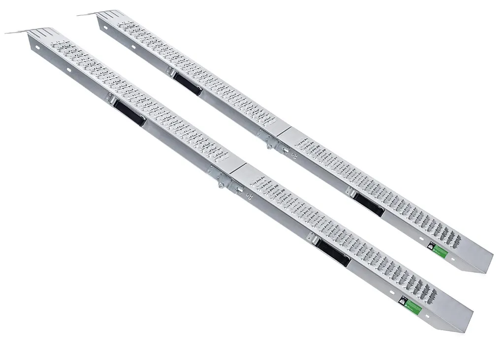 Rampe acier antidérapante pliable 2m x 180cm pour charger sans glisser