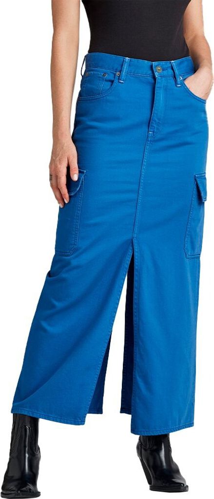 G-star Viktoria Long Langer Rock Blau 32 Frau Blau 32
