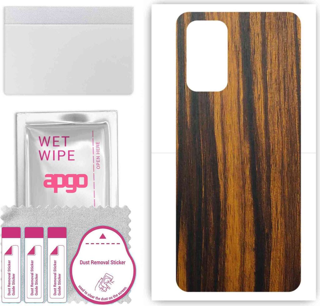 apgo Rückseite Schutzfolie, Skin, kompatibel mit Oppo A93 5G, Hinten Displayschutzfolie aus Vinylfolie, kratzfest, einfache Montage - Tigerwood