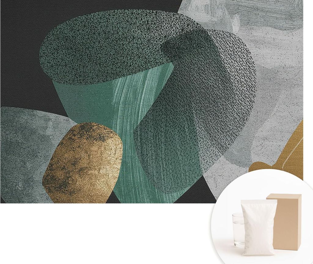 Fototapete - Wandbilder für Wohnzimmer - 104x70 cm - Dekorative Wandfolie - Modernes Design für Wanddekoration - Tapeten für Innenräume - Abstr...