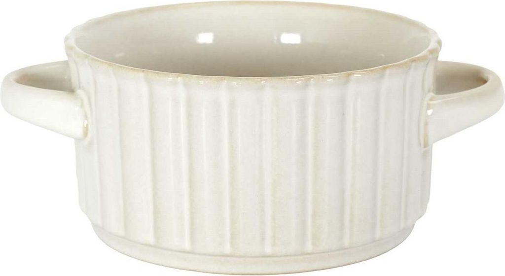 HowHomely Suppenschüssel beige Suppenschale Keramik Schale Boho