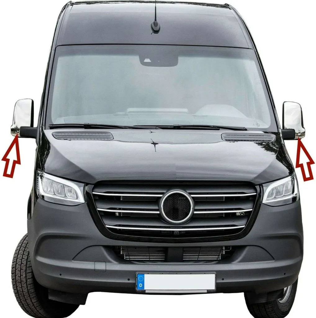 Caches Rétroviseurs Mercedes Sprinter 2018+ : Style et Protection Inox