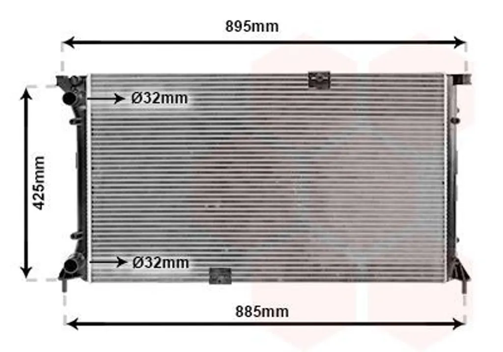 Radiateur moteur VAN WEZEL 43002360 pour OPEL Vivaro A Fourgon 1.9/2.0/2.5