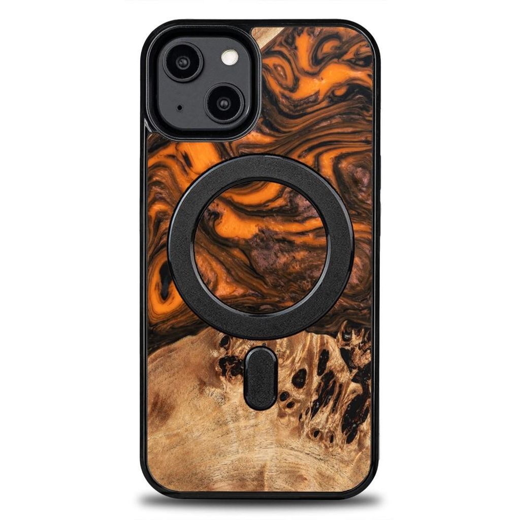 Bewood Unique Hülle für iPhone 14 - Orange mit MagSafe