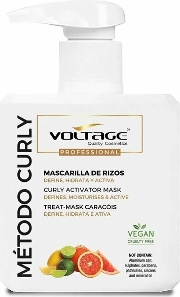 Voltage Cosmetics Maschera Rizos Metodo Curly 500ml - Trattamento Ricostruttore