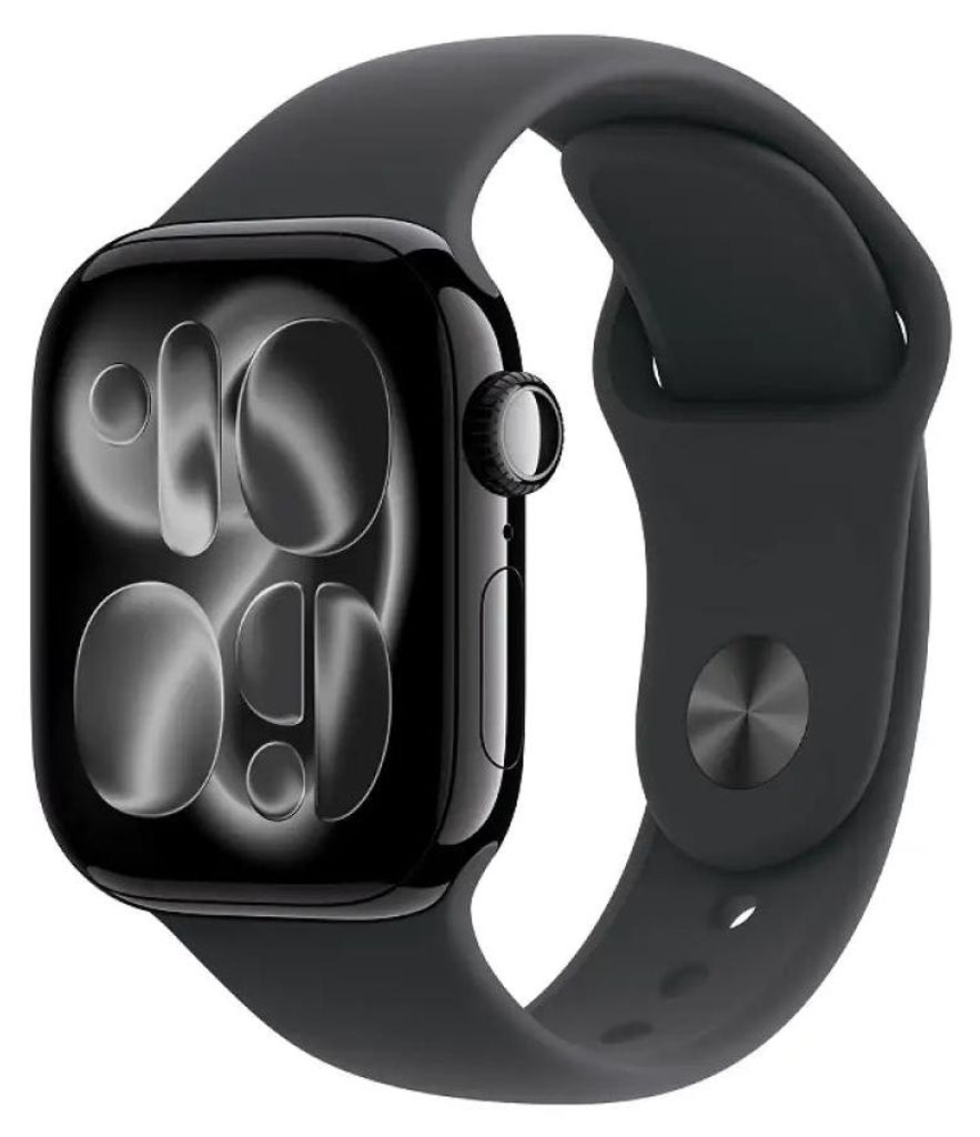 Apple Watch 11 Smartwatch 42mm Jet Black/Schwarzes Armband Produktbild 