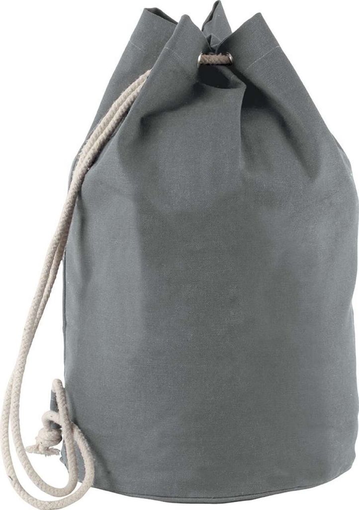 Kimood Baumwollbeutel Kordelzug Stoffsack Baumwollsäckchen, Größe:U, Farbe:Grau