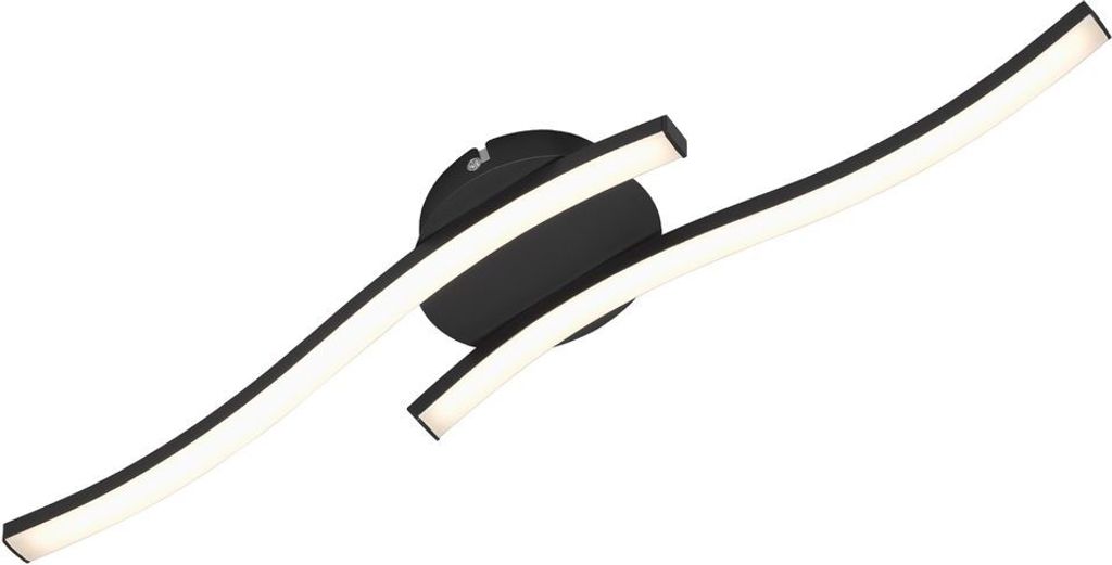 LED Deckenleuchte Deckenlampe 2-flammig 12 W 3000K Schwarz Produktbild 