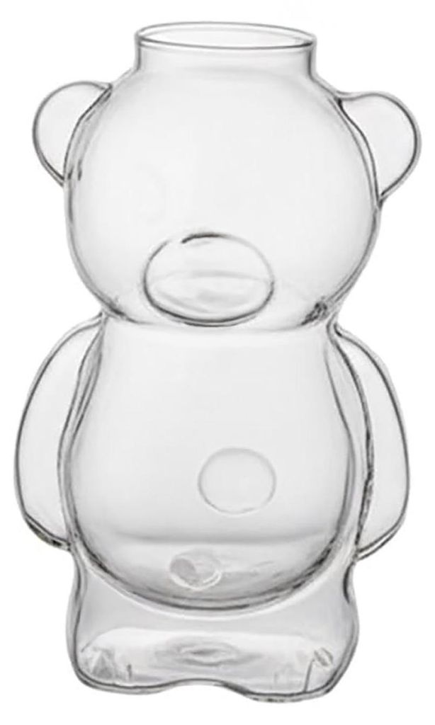 Bärenförmiges Glas, 320 ml – Niedliches Teddybär-Weinglas – Einzigartiges Champagnerglas – Saftglas – Geburtstagsgeschenk