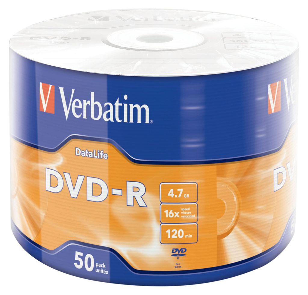 Verbatim 43791, DVD-R, fuso, 50 pezzi, 4,7 GB Immagine del prodotto 
