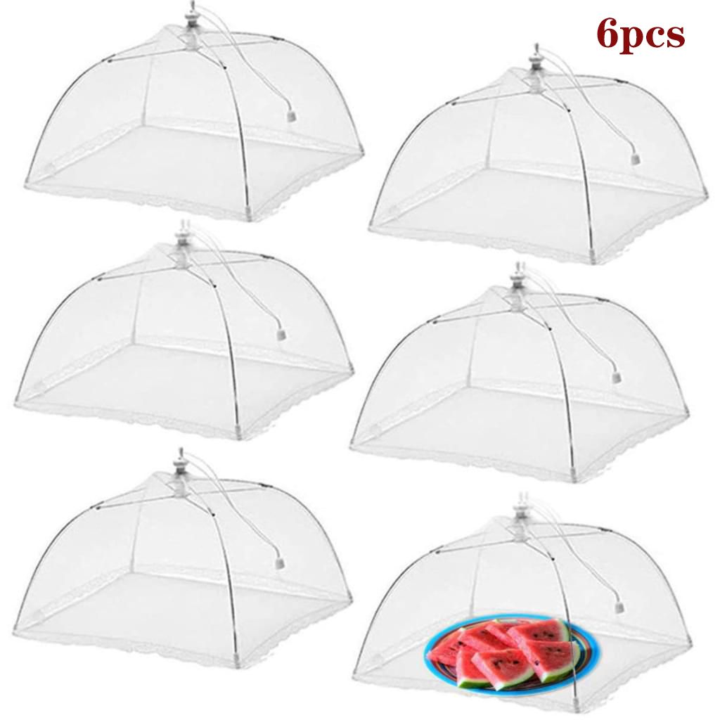 6xFliegengitter Obstnetz Fliegenhaube Speiseschirm Lebensmittel Schutzhaube 43cm