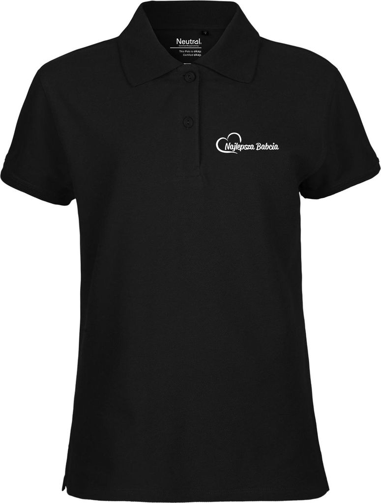 Huuraa Damen Polo Shirt Najlepsza Babcia Serce L Black Bio Baumwolle Fairtrade Poloshirt Geschenkidee