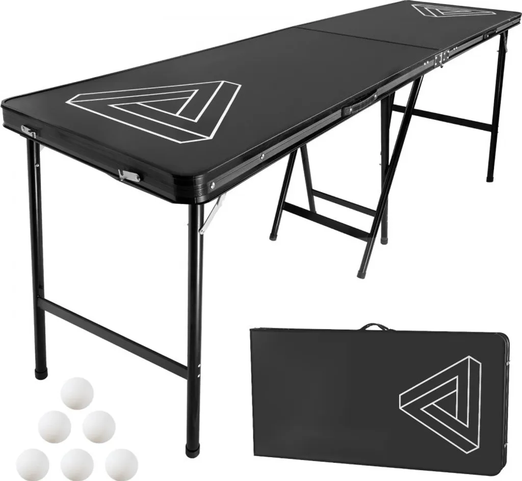 Table de Beerpong Aluminium 240cm Résistante et Facile à Transporter