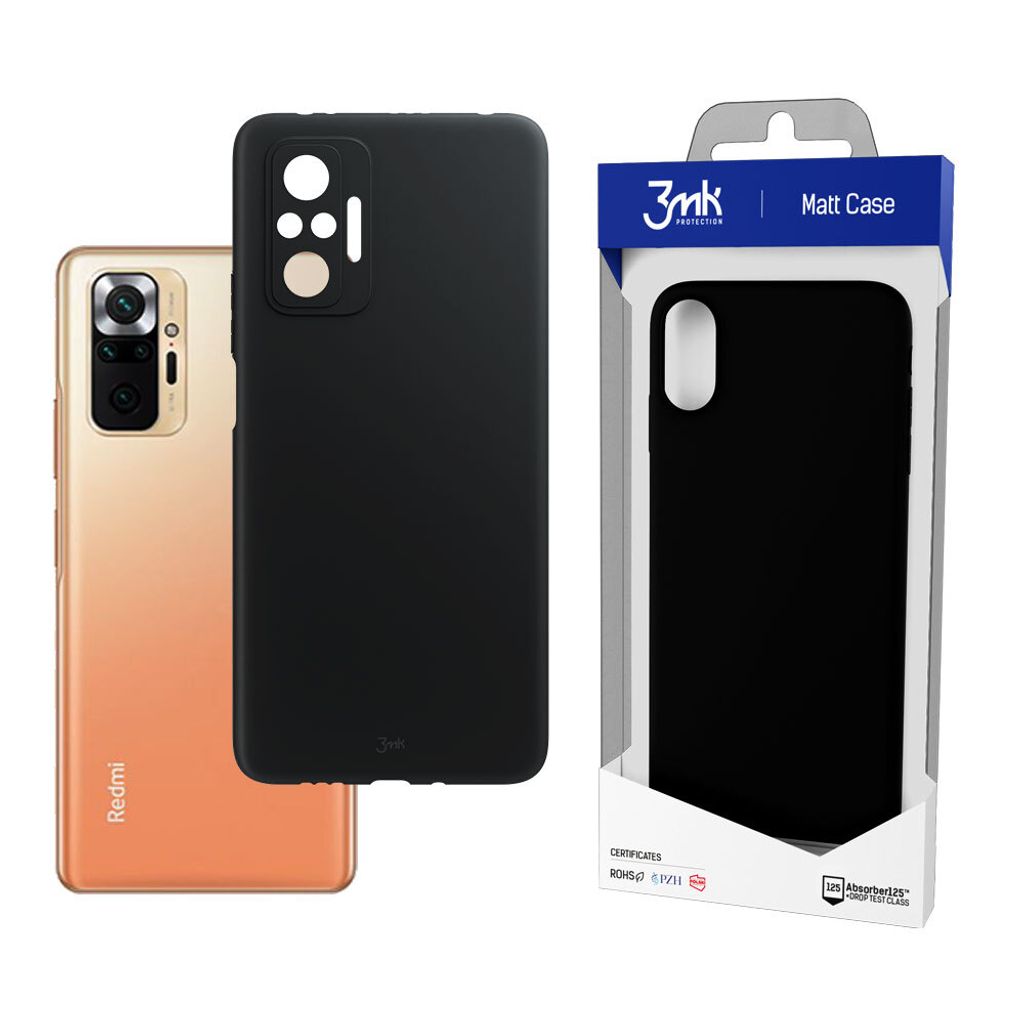 3MK Matt Case Xiaomi Redmi Note 10 5G schwarz Schutzhülle