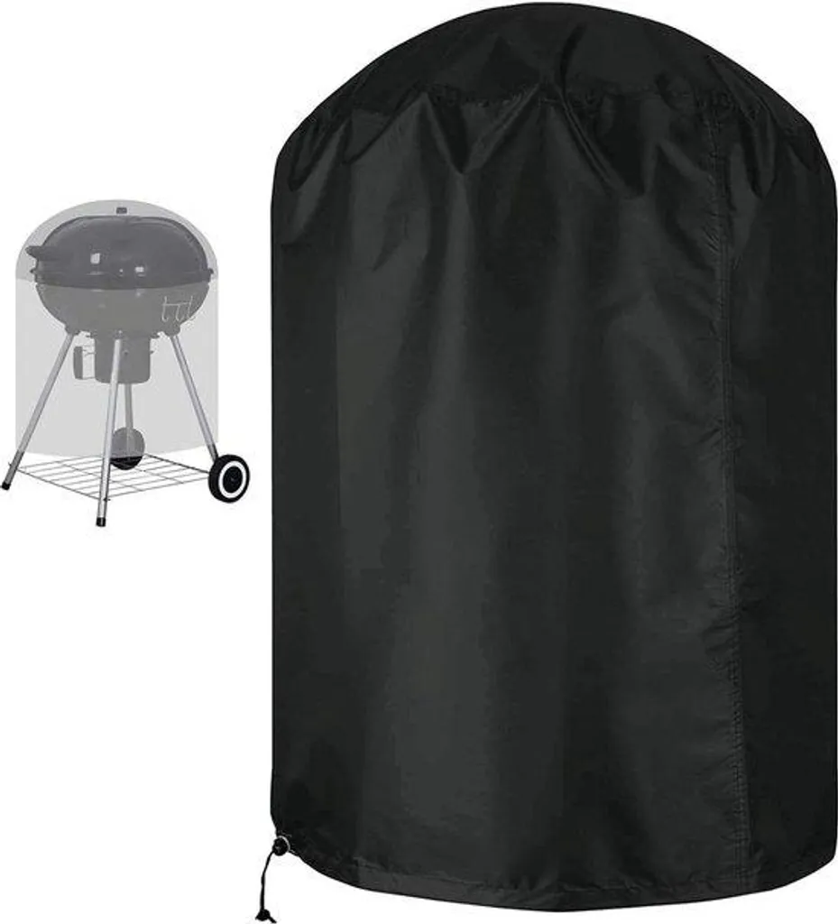 Bâche de Protection Barbecue Φ70x96cm, Couverture Extérieure Oxford 420D
