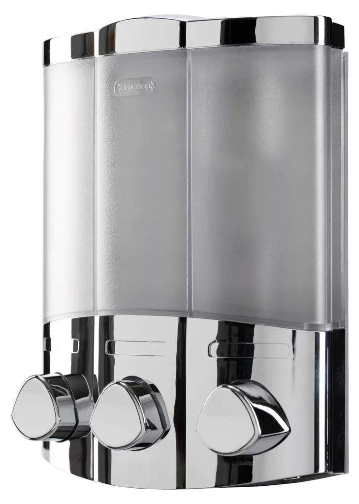 Distributeur de savon Euro Trio chromé pour douche - Organisation murale