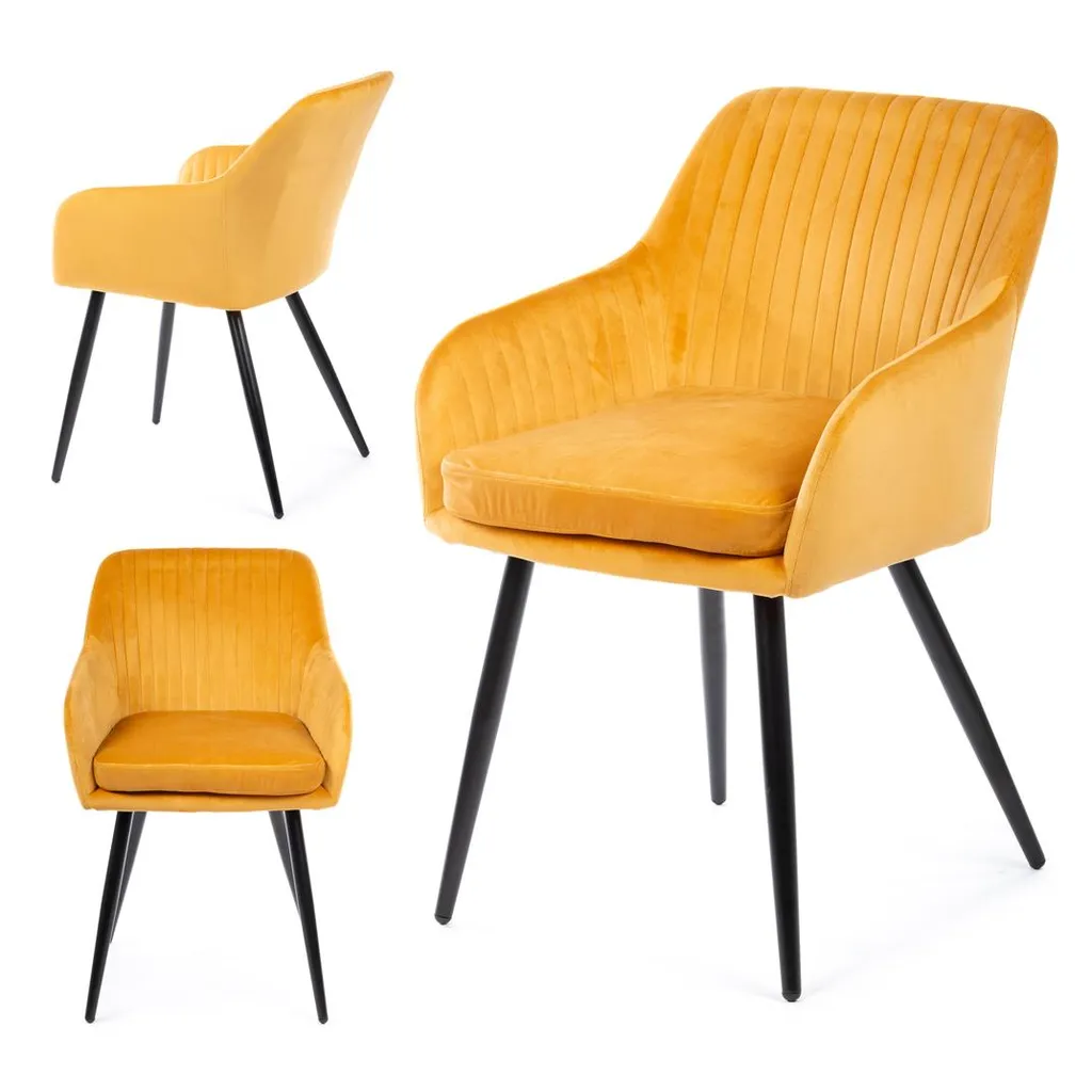 Chaise confortable salle à manger moderne orange Howhomely - 10