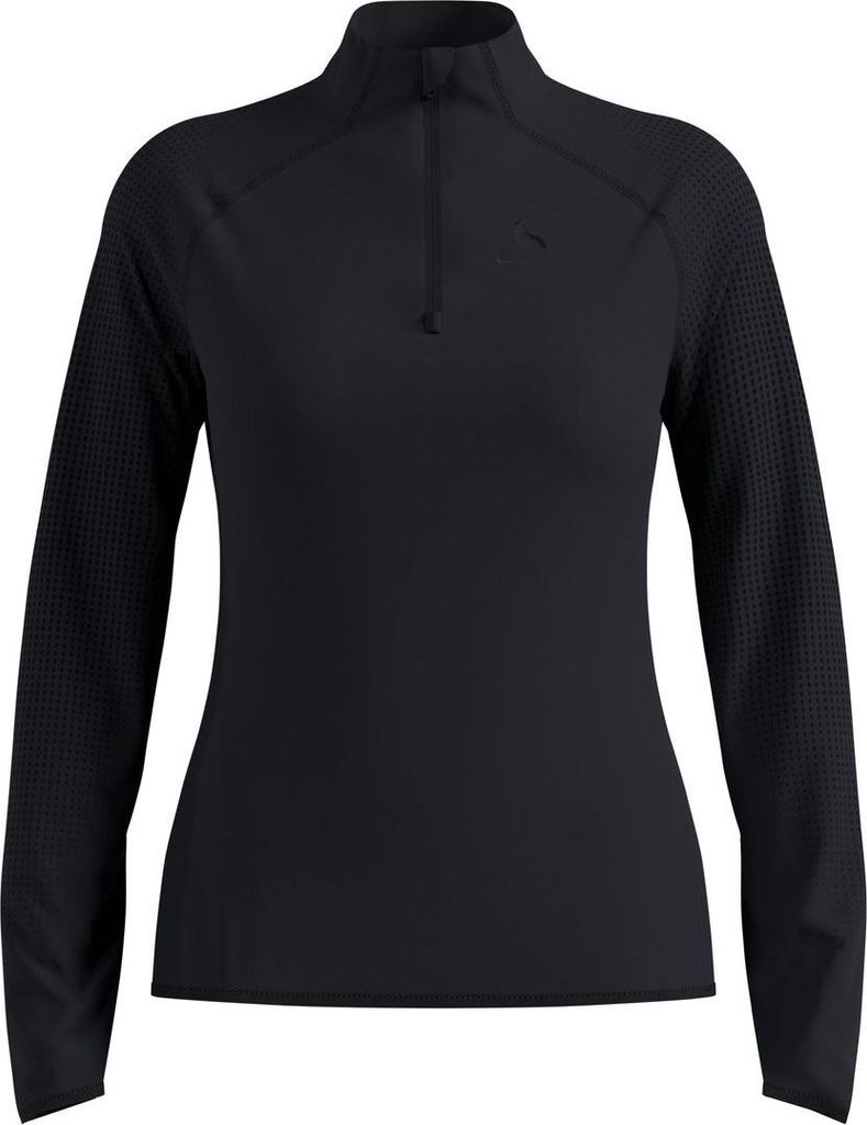 Zeroweight Warm Laufoberteil mit Halbreissverschluss 2.0, Damen - Odlo, Farbe:15000 black, Größe:XS