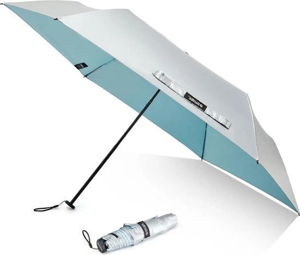 Parasol de voyage anti-UV ultra-léger en fibre de carbone Mini Noir
