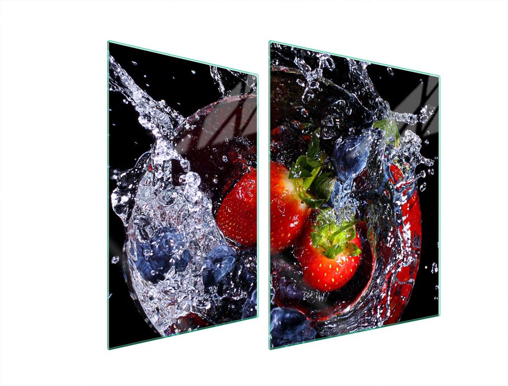 Glasschutzplatte Für Herd 70X52 Erdbeeren