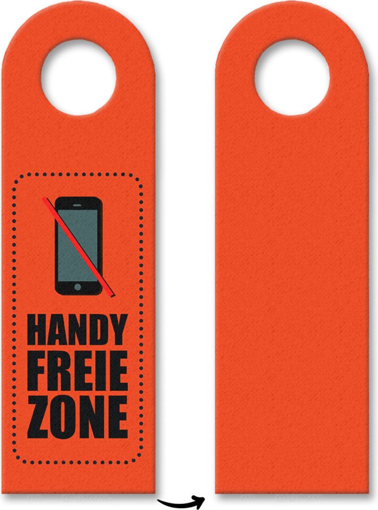 3x Handy freie Zone Türhänger Türanhänger Türschild Schild an der Türklinke