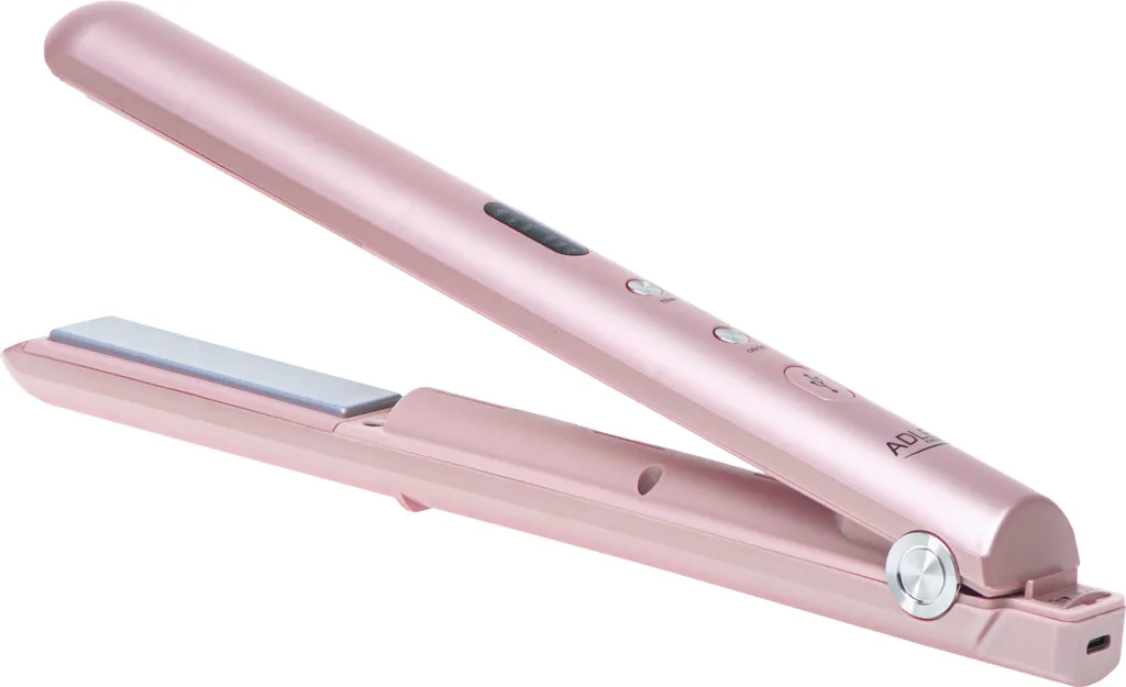 Lisseur sans fil de voyage Adler AD 2327 rose idéal pour retouches