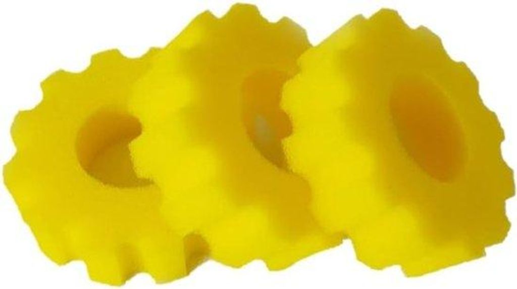 Pondbefilter - Pondbefiltermousse - Ersatzfiltermaterial - Geeignet für CPF/CPA1500 - 3* Gelbe feine Mousse - 18* 18* 5cm