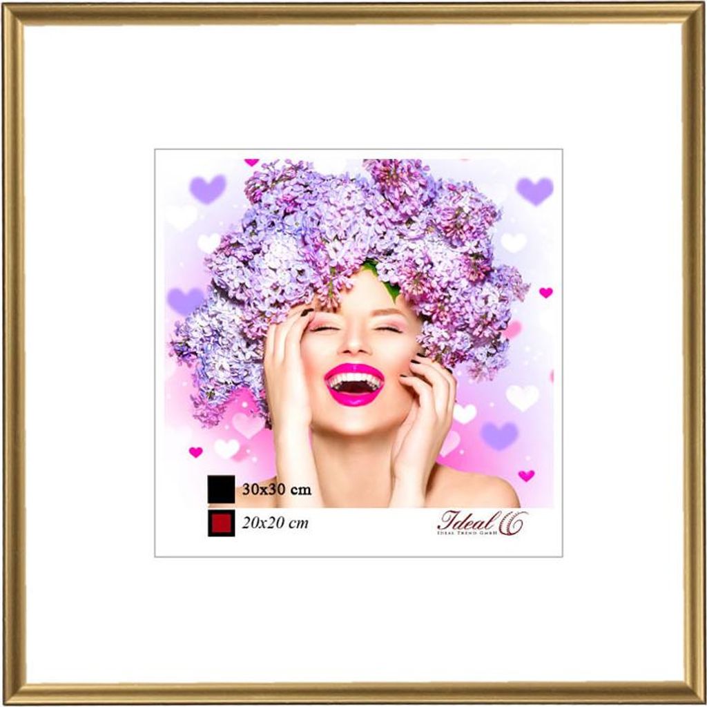 Photo Style Kunststoff Bilderrahmen quadratisch Foto Rahmen Picture Frame Collage - Farbe: Gold | Format: 50x50