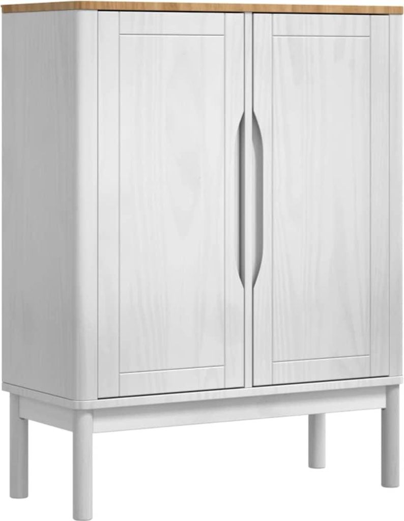 Sideboard FLORO Weiß 70 x 30 x 70,5 cm Massivholz Kiefer